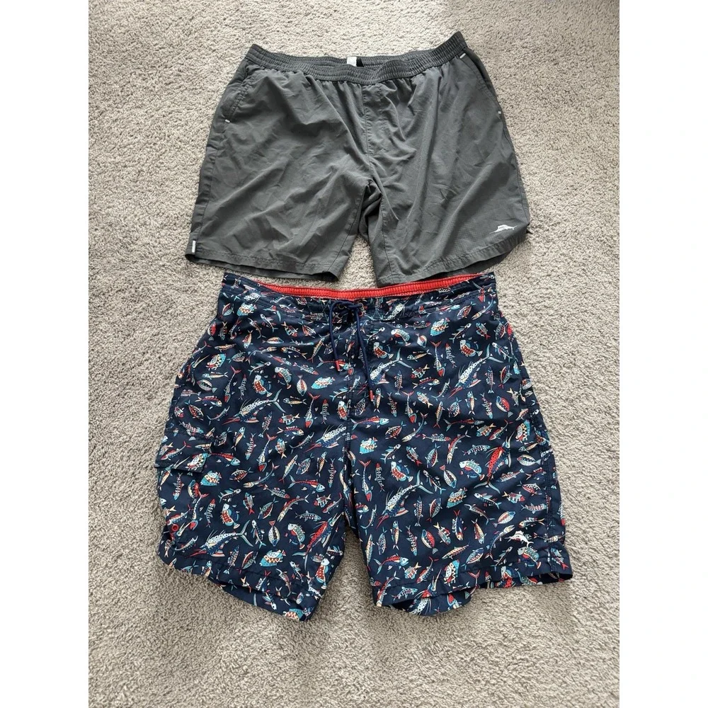 Tommy Bahama Men's XXL Swim Trunks Set Of 2  EUC